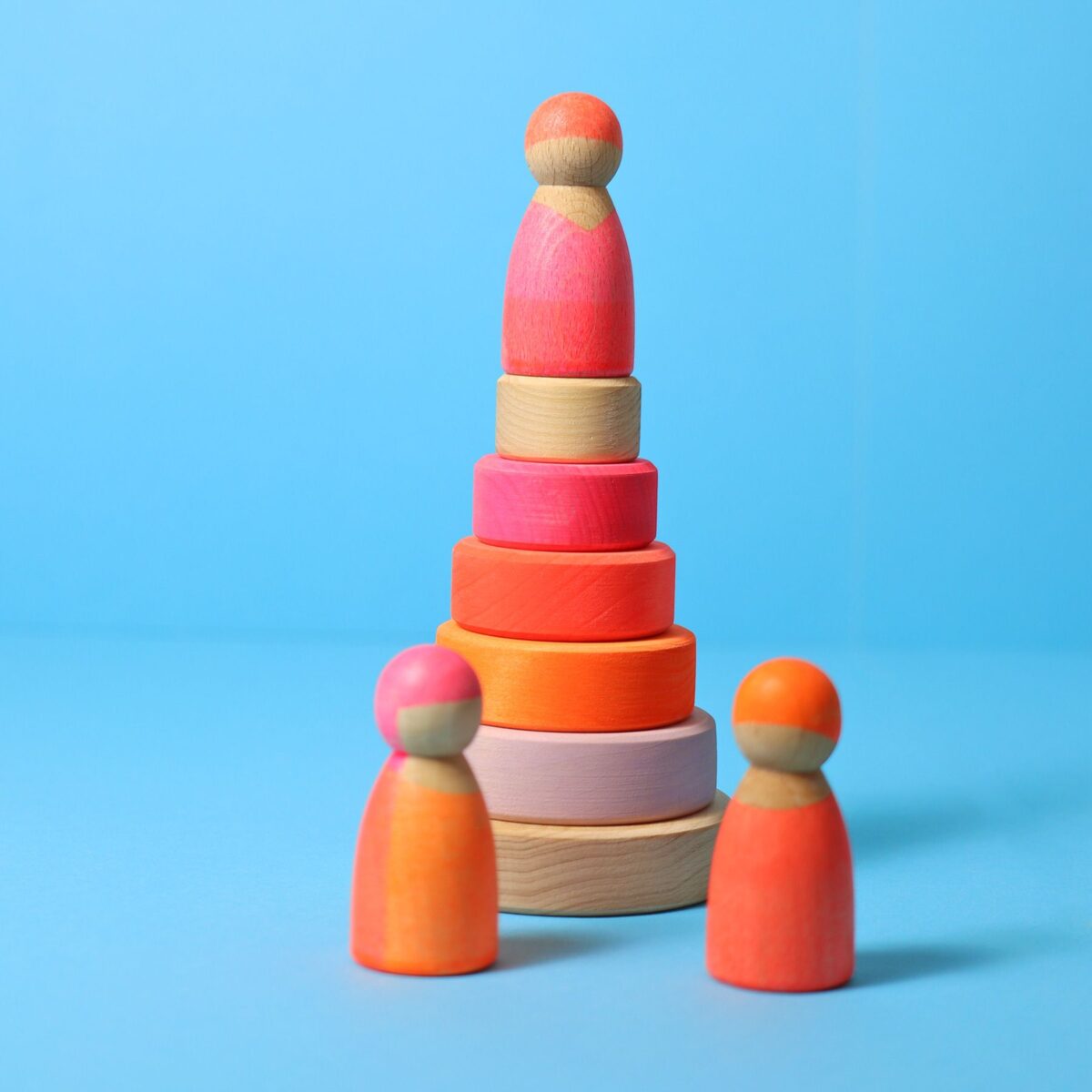 Grimm´s Neoonroosa Kooniline Torn, väike Grimm´s Neoonroosa Kooniline Torn, väike Grimm's puidust mänguasjad - HellyK - Kvaliteetsed lasteriided, villariided, barefoot jalatsid