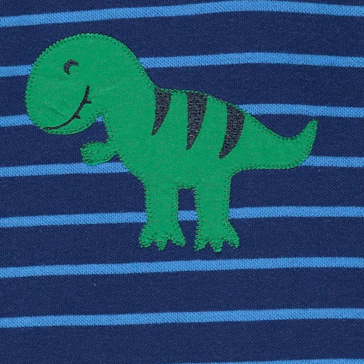 Fred’s World Dinosaur applique l/s T baby, Deep blue Green Cotton - HellyK - Kvaliteetsed lasteriided, villariided, barefoot jalatsid