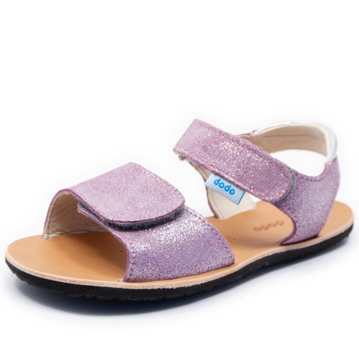 Dodo nahast barefoot sandaalid SOLEIL/ Pink Diamant Laste barefoot jalatsid - HellyK - Kvaliteetsed lasteriided, villariided, barefoot jalatsid