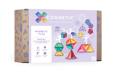 Connetix Pastel Shape Expansion Pack 48 pc Mänguasjad - HellyK - Kvaliteetsed lasteriided, villariided, barefoot jalatsid