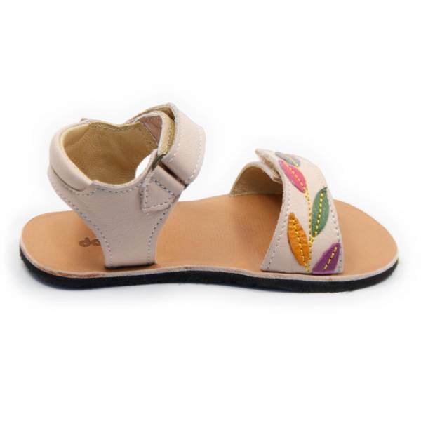 Dodo nahast barefoot sandaalid Luna/Cream Laste barefoot jalatsid - HellyK - Kvaliteetsed lasteriided, villariided, barefoot jalatsid