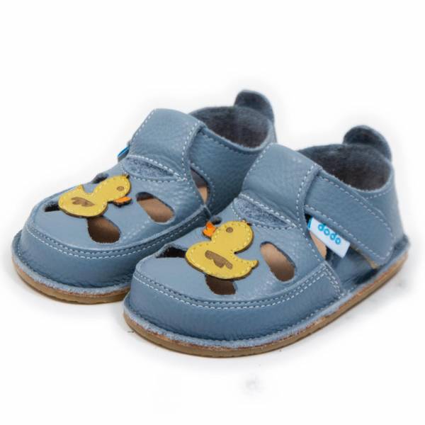 Dodo nahast barefoot sandaalid PART/Baby Blue Laste barefoot jalatsid - HellyK - Kvaliteetsed lasteriided, villariided, barefoot jalatsid