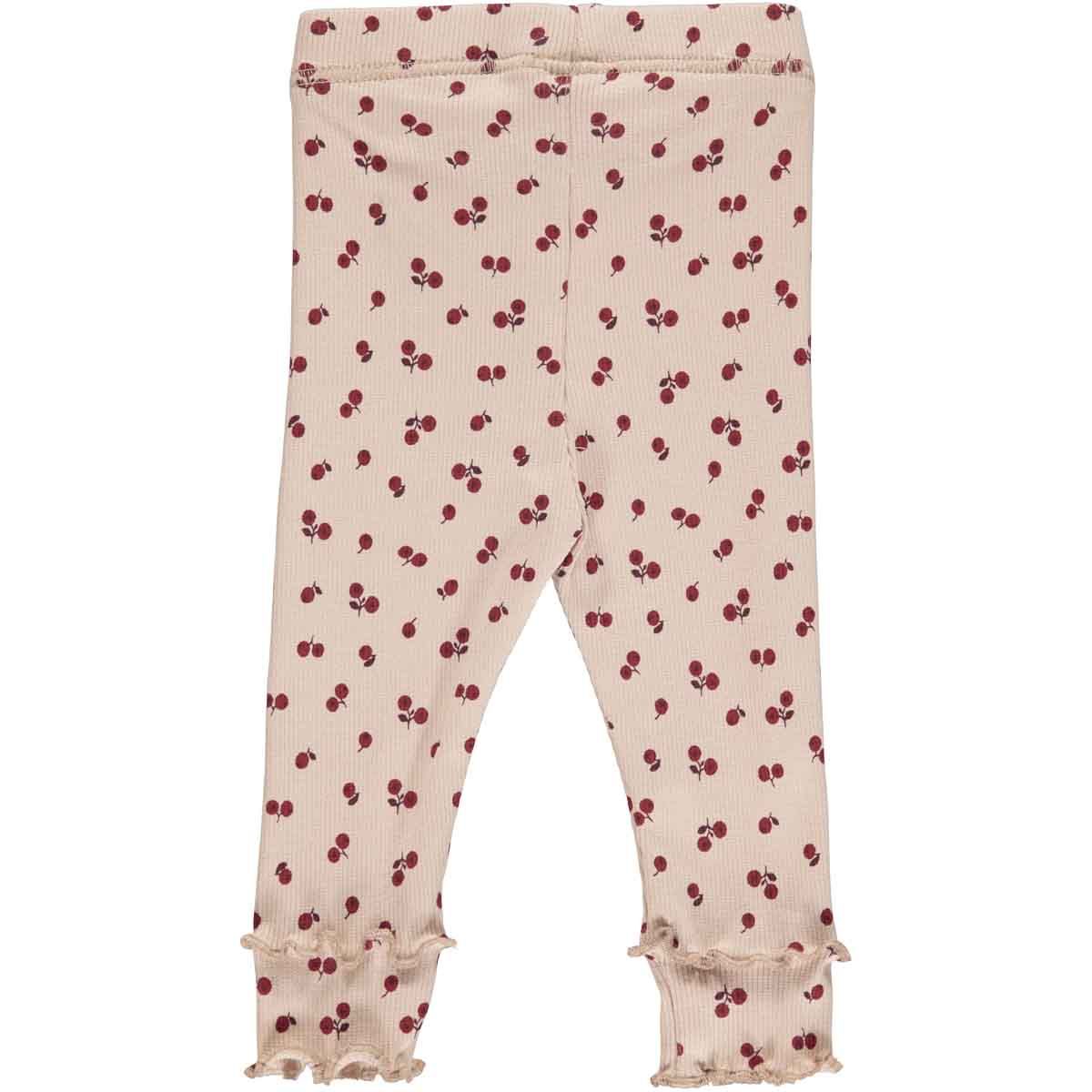 Müsli Berry leggings baby, Spa rose/Fig/Berry red Green Cotton - HellyK - Kvaliteetsed lasteriided, villariided, barefoot jalatsid