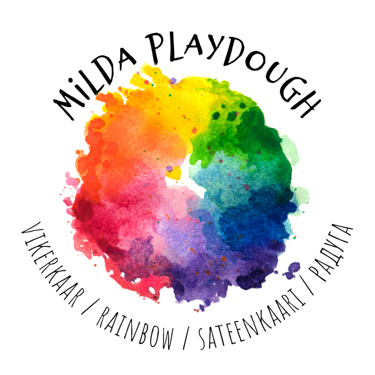 Milda Playdough 100% naturaalne voolimismass VIKERKAAR, 150g. Mänguasjad - HellyK - Kvaliteetsed lasteriided, villariided, barefoot jalatsid
