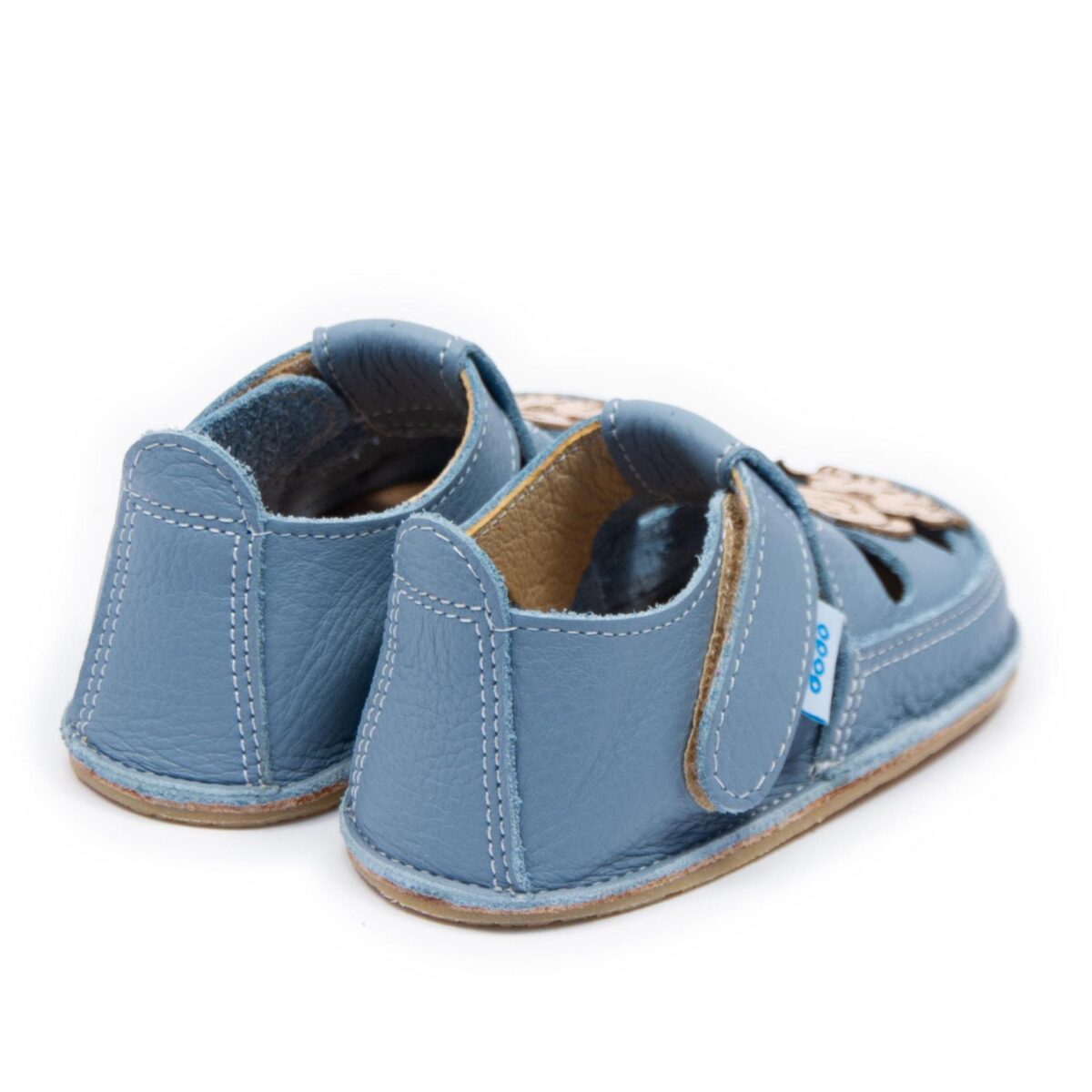 Dodo nahast barefoot sandaalid KUTSIKAS/ Baby Blue Laste barefoot jalatsid - HellyK - Kvaliteetsed lasteriided, villariided, barefoot jalatsid