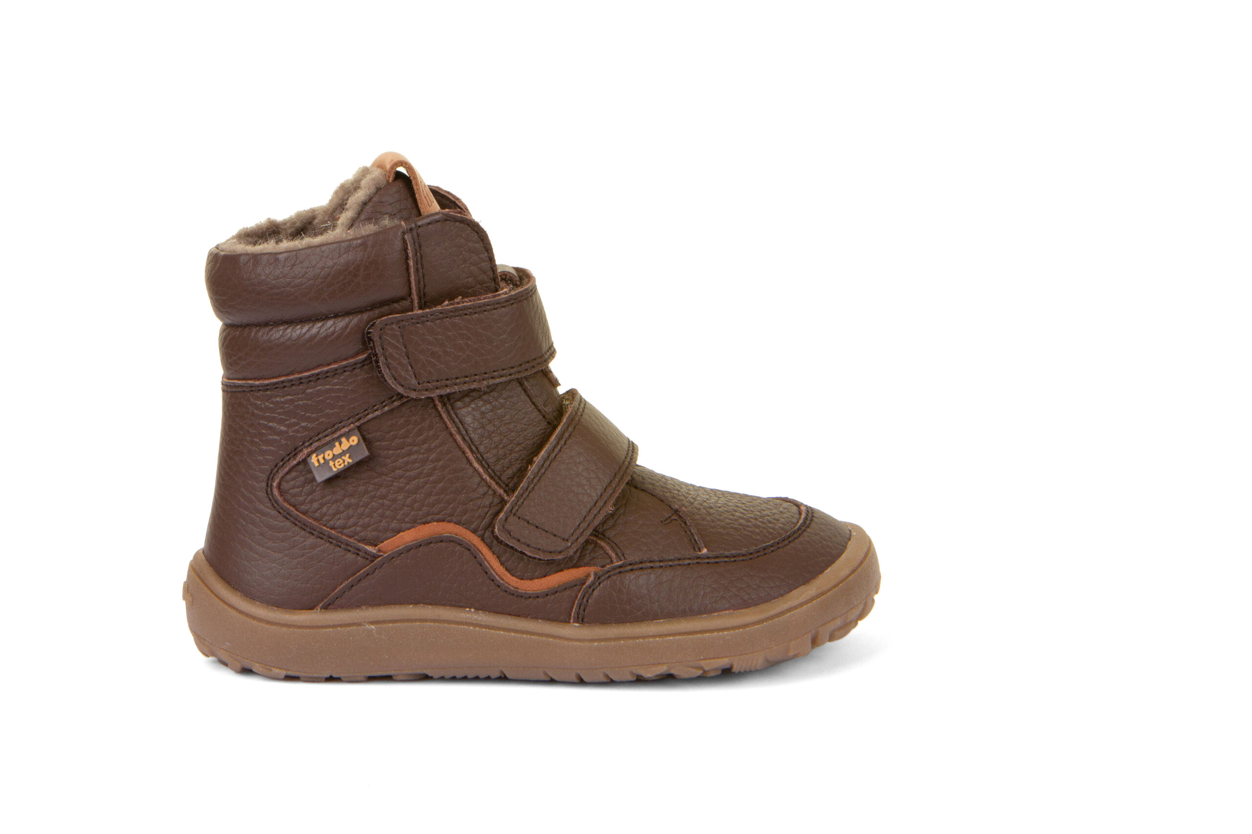 Froddo nahast talvesaapad, villavoodri ja membraaniga, Brown AW23 Laste barefoot jalatsid - HellyK - Kvaliteetsed lasteriided, villariided, barefoot jalatsid