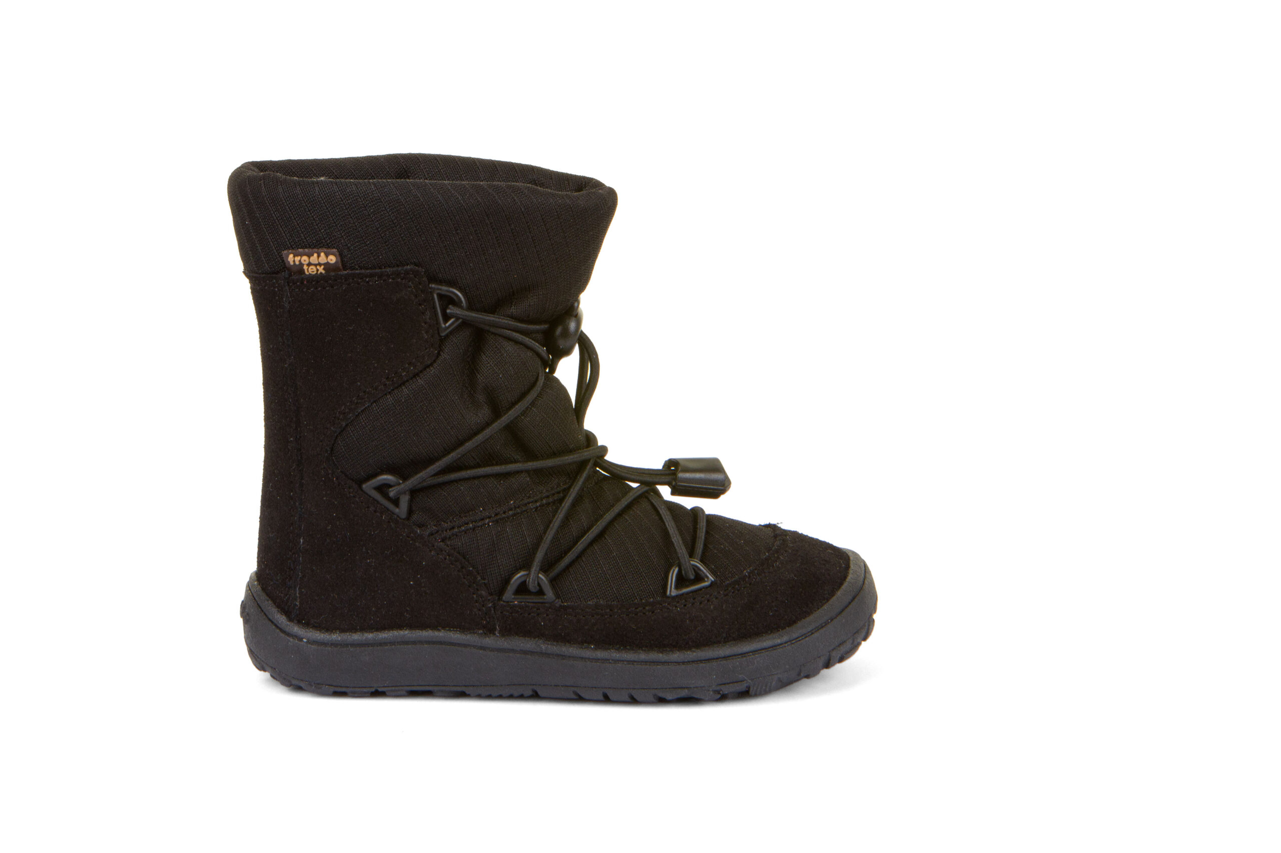 Froddo nahast talvesaapad, villavoodri ja membraaniga, TEX Track Wool- Black Laste barefoot jalatsid - HellyK - Kvaliteetsed lasteriided, villariided, barefoot jalatsid