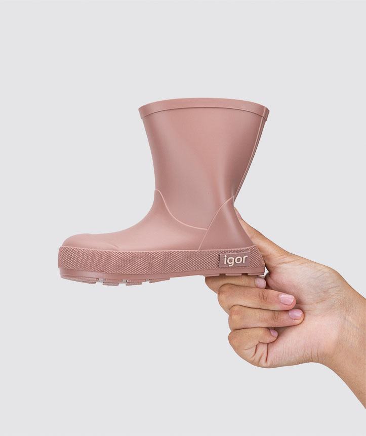 IGOR kummikud Yogi- Rosa, roosa tald Kummikud - HellyK - Kvaliteetsed lasteriided, villariided, barefoot jalatsid