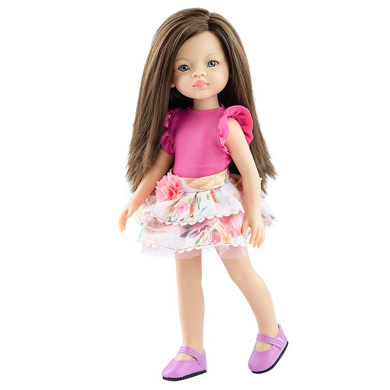 Paola Reina 32cm Las Amigas nukk Liu, roosa särgi ja satsiseelikuga Mänguasjad - HellyK - Kvaliteetsed lasteriided, villariided, barefoot jalatsid