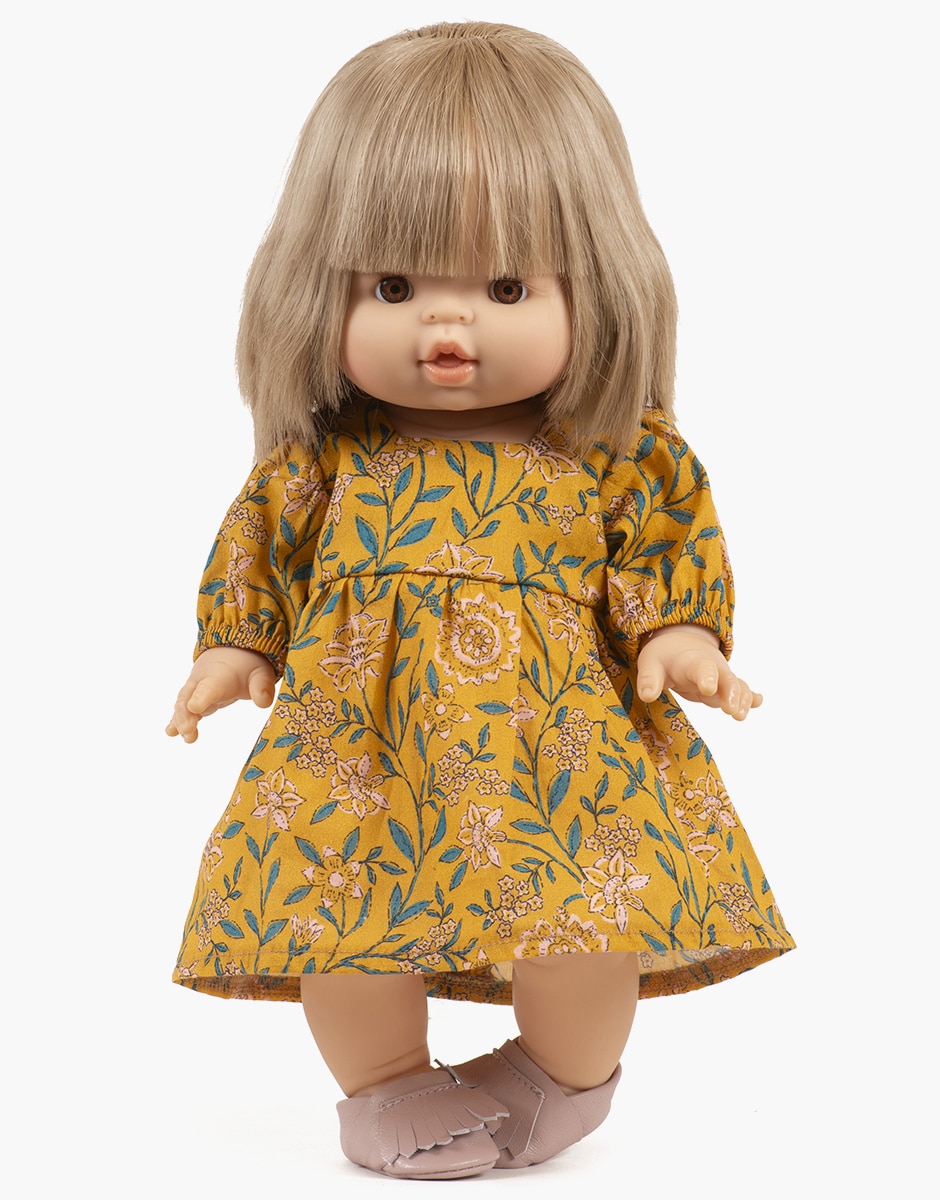 Minikane® Gordis kleit Fiona, Mustard Mänguasjad - HellyK - Kvaliteetsed lasteriided, villariided, barefoot jalatsid