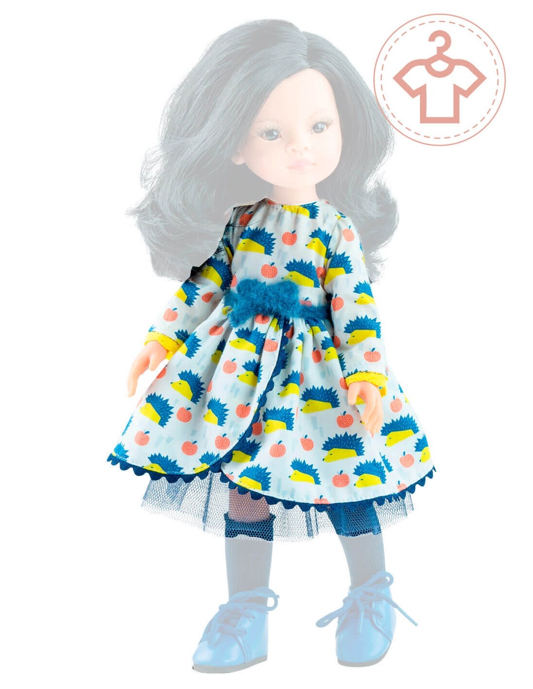 Paola Reina Las Amigas 32cm nuku kleit, Hedgehog Mänguasjad - HellyK - Kvaliteetsed lasteriided, villariided, barefoot jalatsid