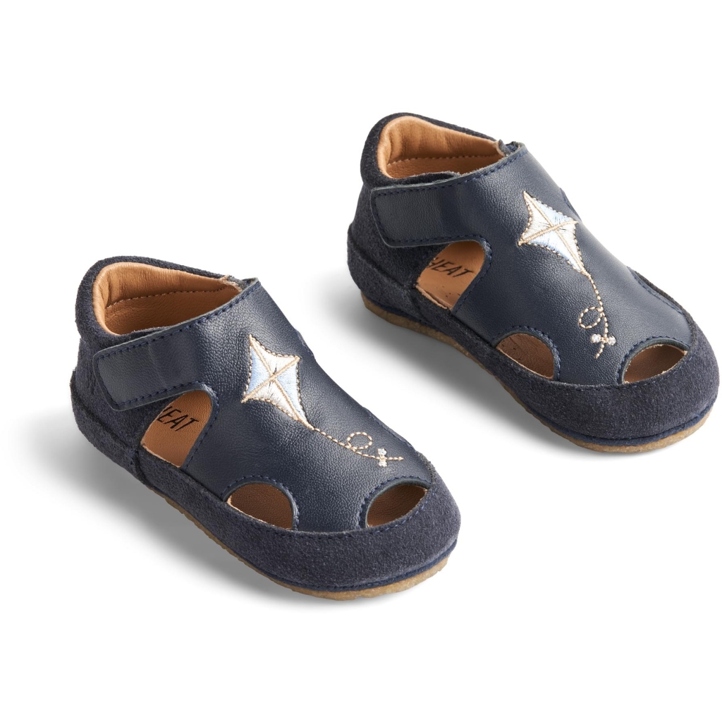 Wheat Pax sandaalid siseruumi, Navy Laste barefoot jalatsid - HellyK - Kvaliteetsed lasteriided, villariided, barefoot jalatsid