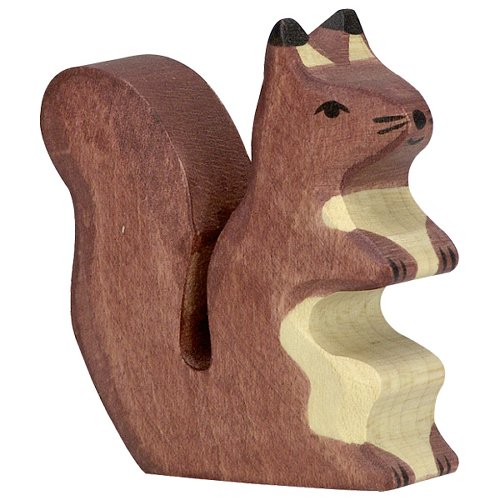 Holztiger, puidust seisev orav Mänguasjad - HellyK - Kvaliteetsed lasteriided, villariided, barefoot jalatsid