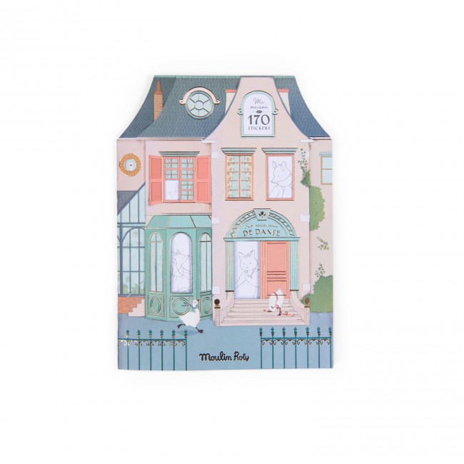 Moulin Roty värviraamat+170 kleebist “La Petite Ecole de Danse” Mänguasjad - HellyK - Kvaliteetsed lasteriided, villariided, barefoot jalatsid
