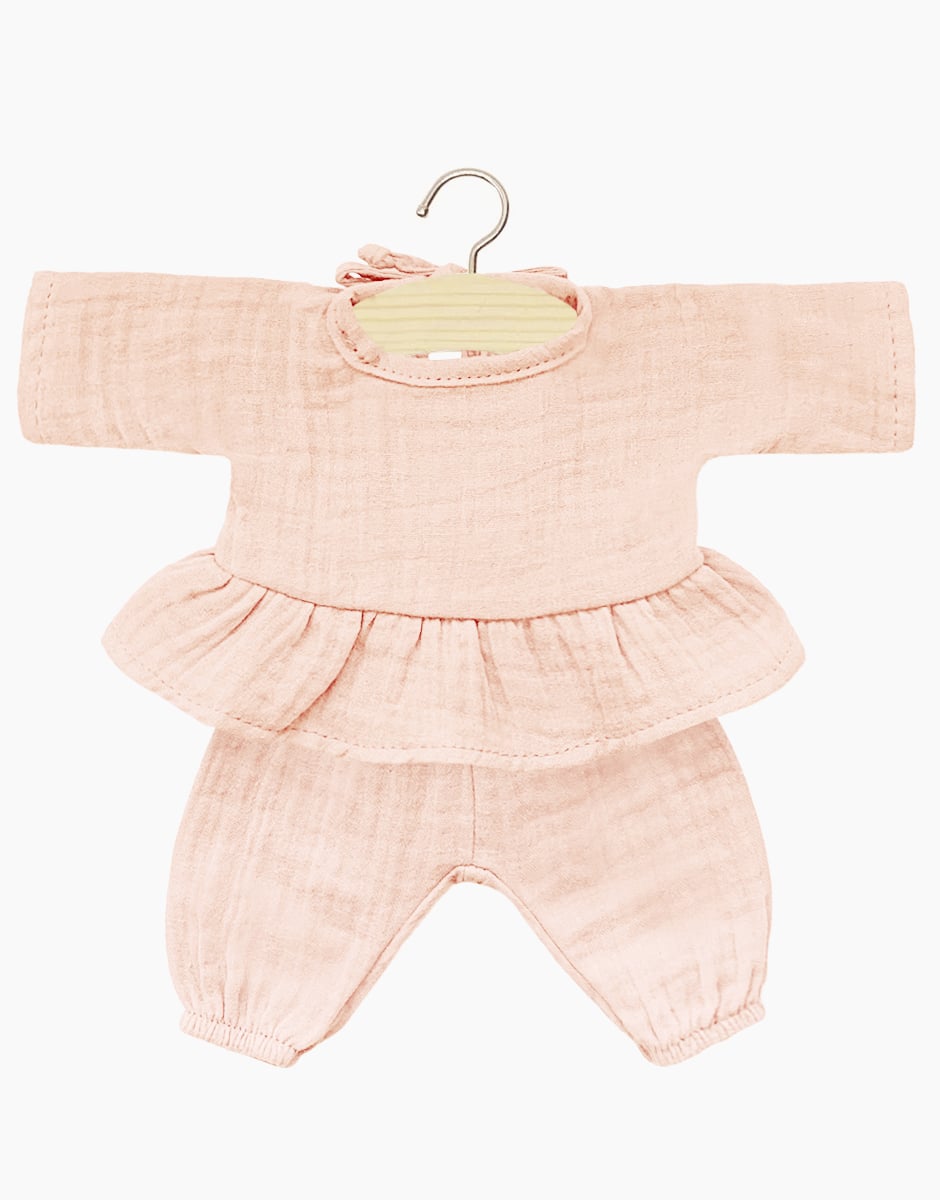 Minikane® Babies Ophélia särgi ja pükste komplekt,  Soft Pink Mänguasjad - HellyK - Kvaliteetsed lasteriided, villariided, barefoot jalatsid