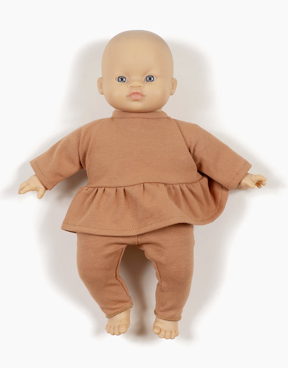 Minikane® Babies Ophélia särgi ja pükste komplekt, Brown Sugar Mänguasjad - HellyK - Kvaliteetsed lasteriided, villariided, barefoot jalatsid