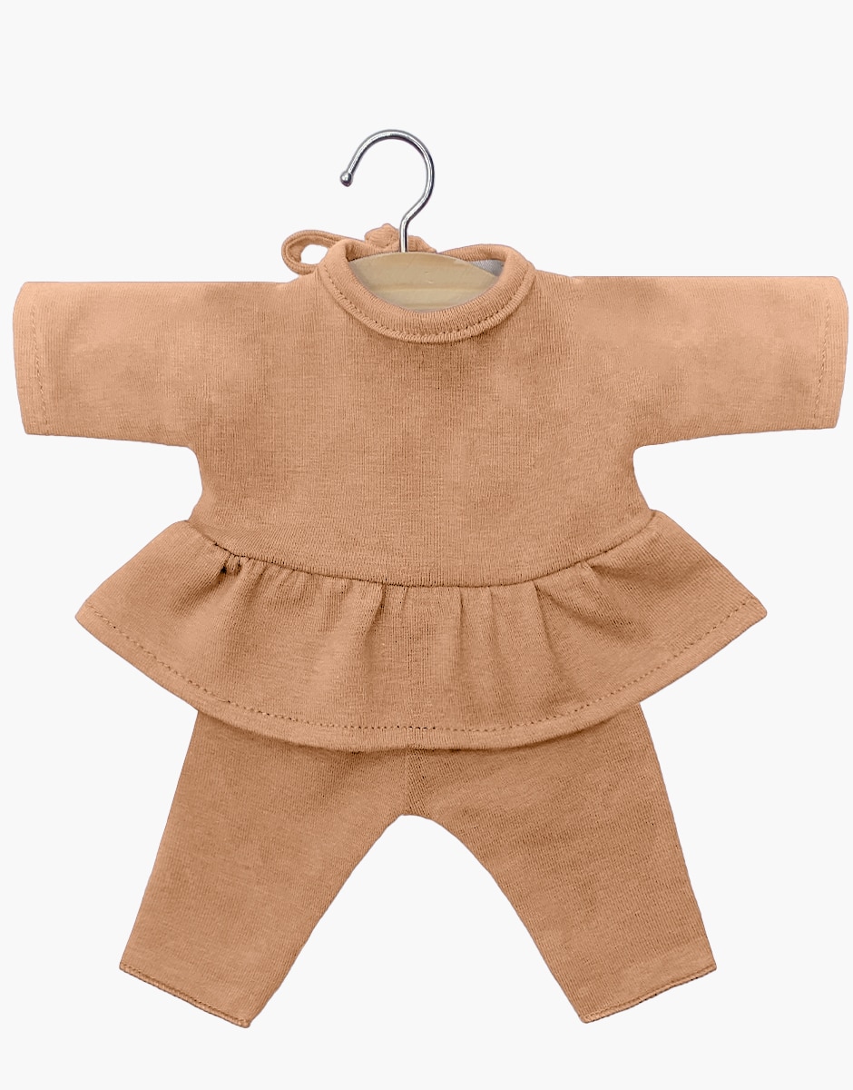 Minikane® Babies Ophélia särgi ja pükste komplekt, Brown Sugar Mänguasjad - HellyK - Kvaliteetsed lasteriided, villariided, barefoot jalatsid
