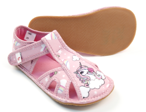EF Barefoot sisejalatsid, Ükssarvik Laste barefoot jalatsid - HellyK - Kvaliteetsed lasteriided, villariided, barefoot jalatsid