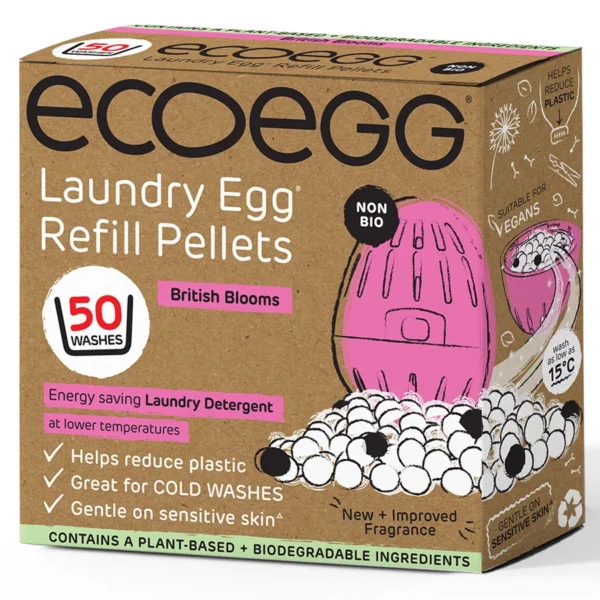 Ecoegg täitegraanulid, 50 pesukorda- British Blossom Hooldusvahendid ja kosmeetika - HellyK - Kvaliteetsed lasteriided, villariided, barefoot jalatsid