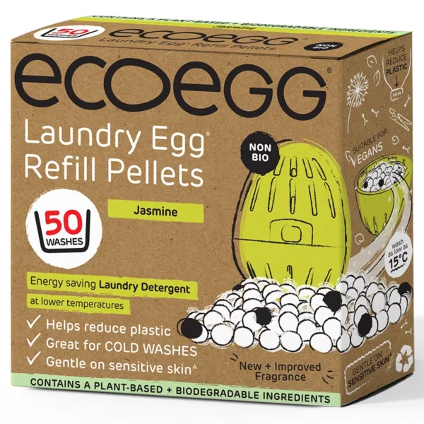 Ecoegg täitegraanulid, jasmiini lõhnaga, 50 pesukorda Hooldusvahendid ja kosmeetika - HellyK - Kvaliteetsed lasteriided, villariided, barefoot jalatsid