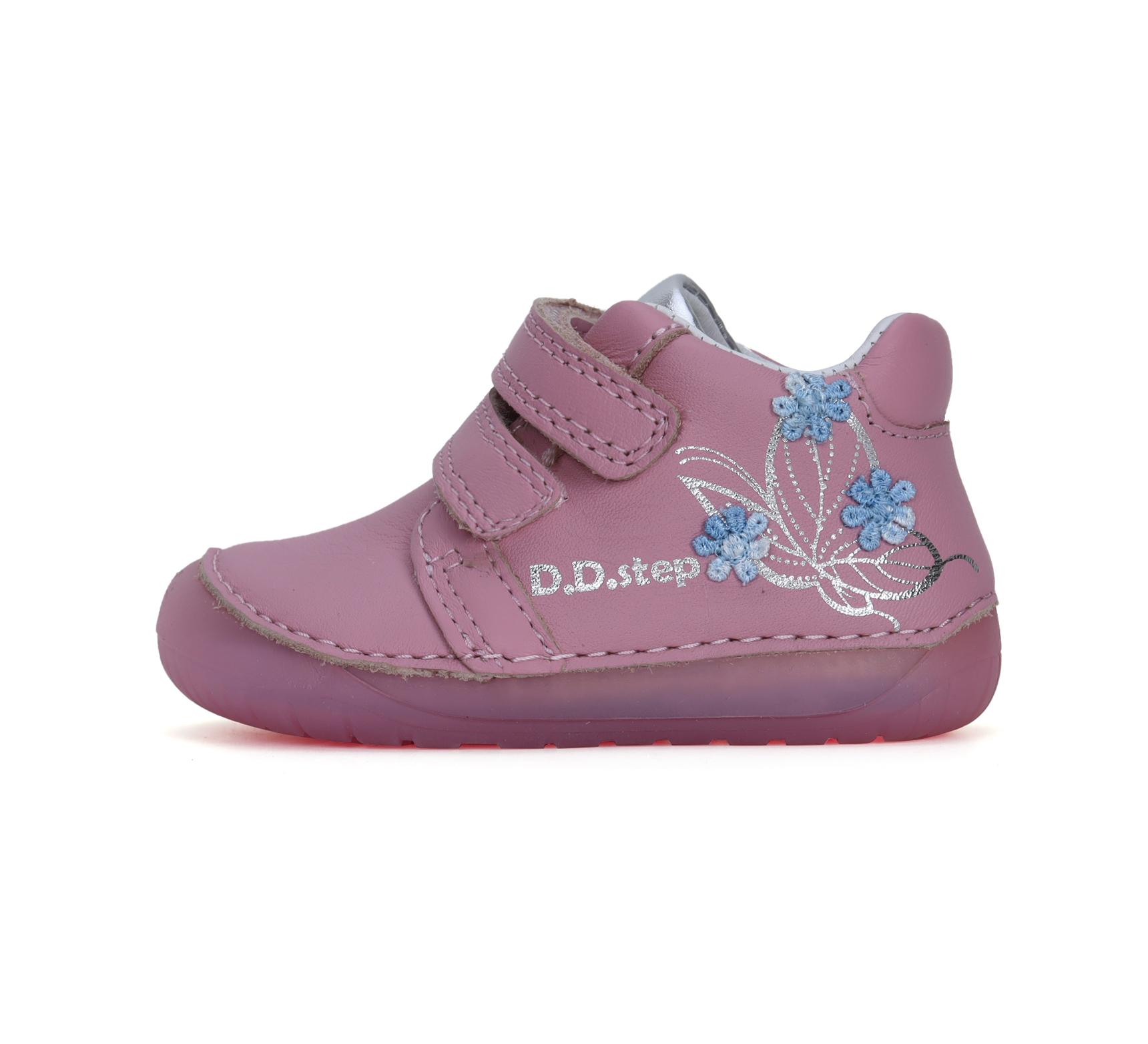 D.D.Step nahast barefoot tossud, Pink 070 D.D.Step - HellyK - Kvaliteetsed lasteriided, villariided, barefoot jalatsid