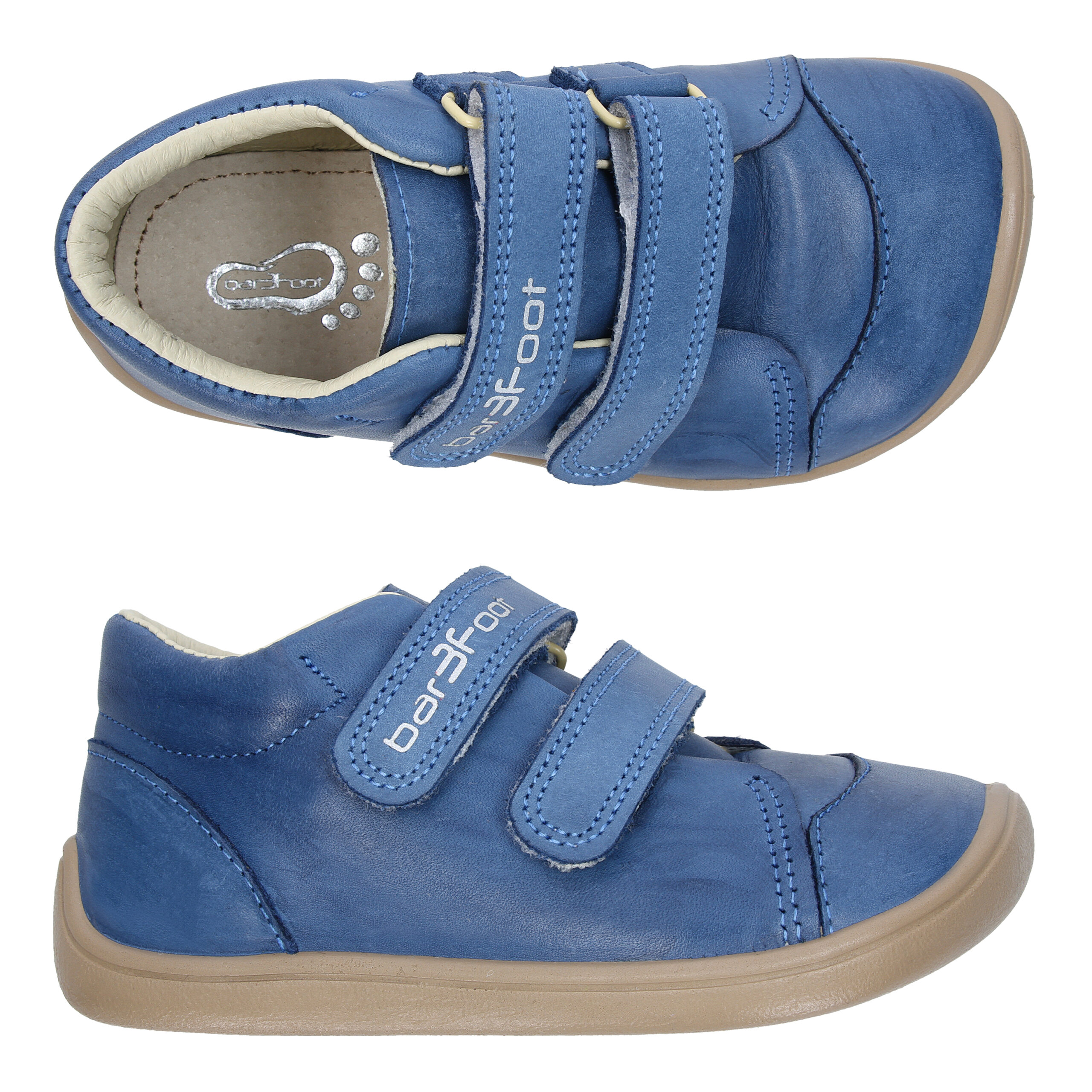 3F Bar3foot nahast tossud- Sinised Kevad/sügis - HellyK - Kvaliteetsed lasteriided, villariided, barefoot jalatsid