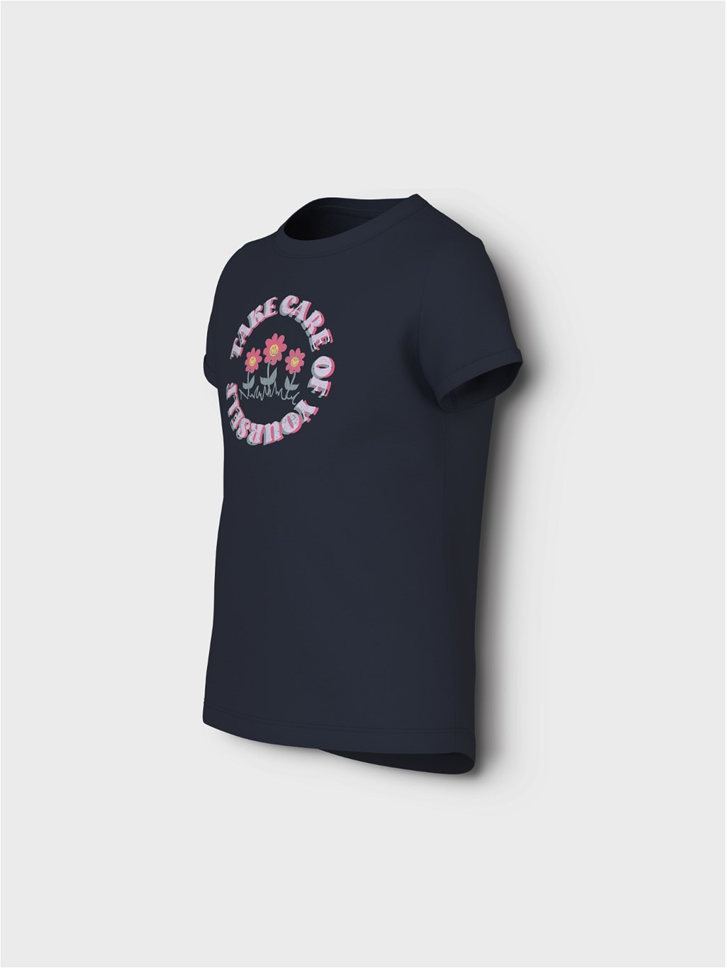 Name It Vix puuvillane t-särk, dark sapphire/flowers Lasteriided - HellyK - Kvaliteetsed lasteriided, villariided, barefoot jalatsid