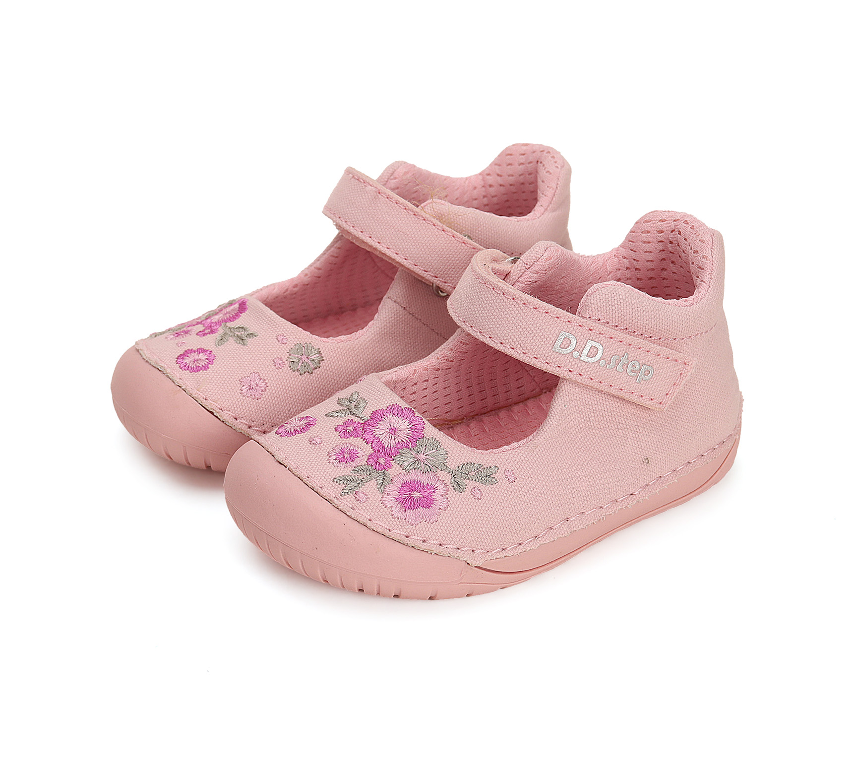 D.D.Step barefoot sandaalid, Pink- Lilled 070 D.D.Step - HellyK - Kvaliteetsed lasteriided, villariided, barefoot jalatsid