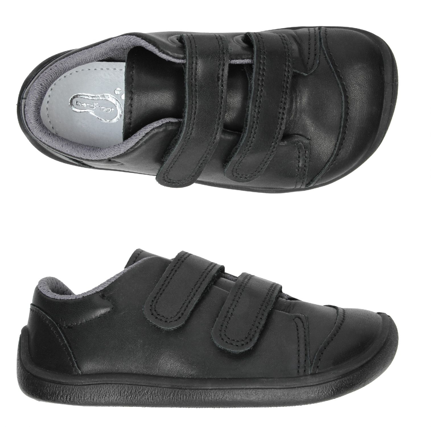 3F Bar3foot nahast tossud- Mustad Kevad/sügis - HellyK - Kvaliteetsed lasteriided, villariided, barefoot jalatsid