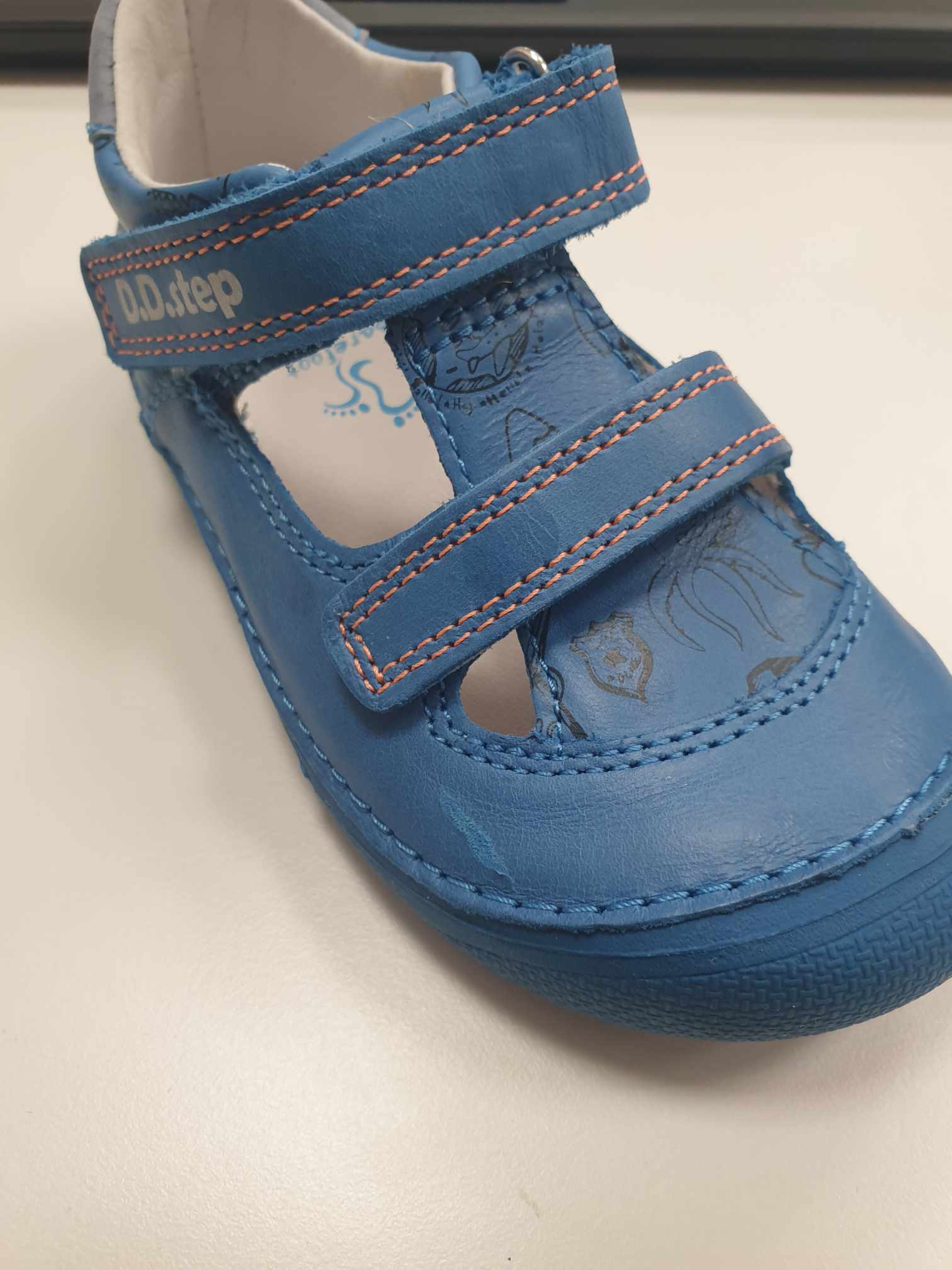 D.D.Step nahast sandaalid, Bermuda Blue 063, KRIIM PEAL ! D.D.Step - HellyK - Kvaliteetsed lasteriided, villariided, barefoot jalatsid