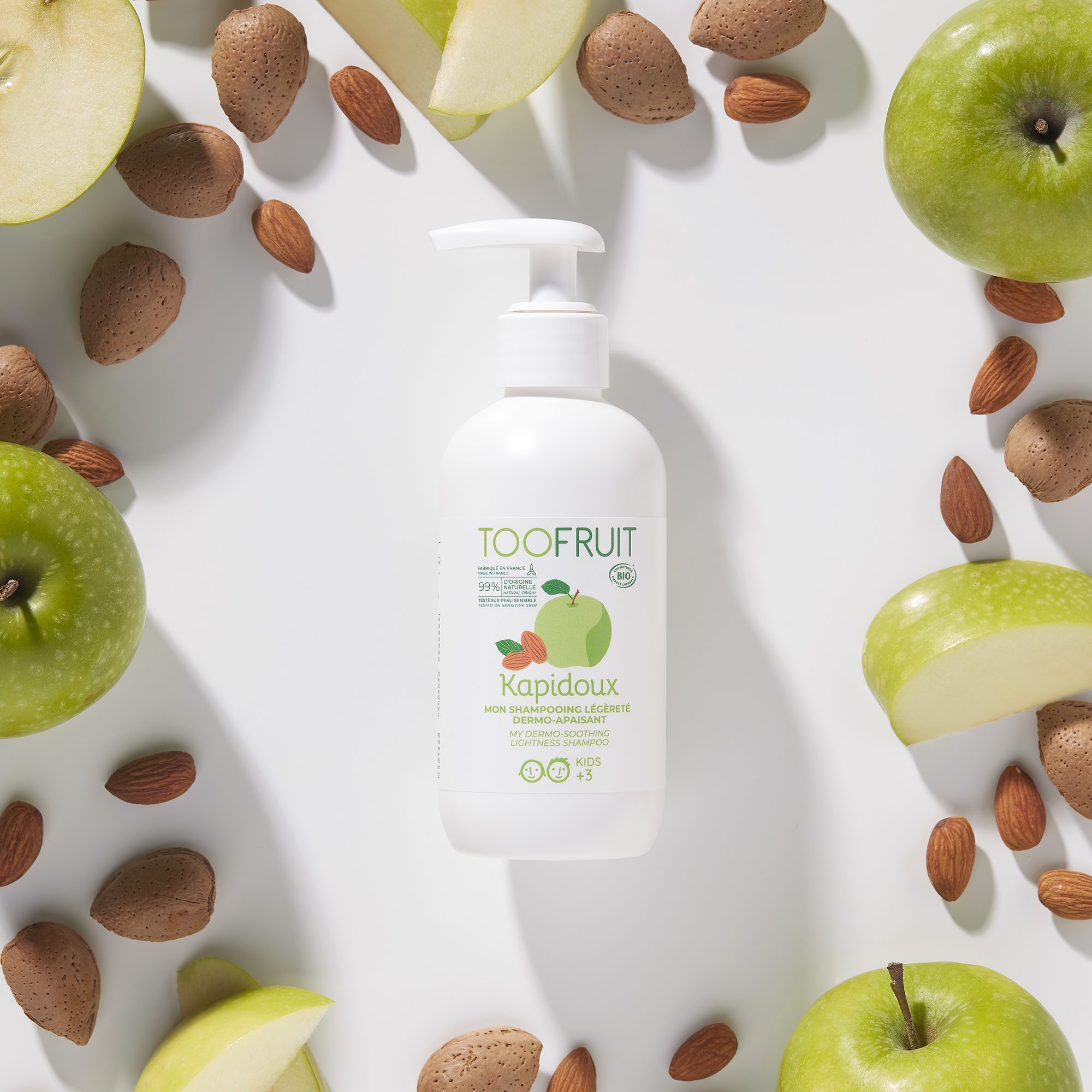 TOOFRUIT orgaaniline pisaravaba niisutav ja silendav šampoon lastele õuna lõhnaga, 200 ml Hooldusvahendid ja kosmeetika - HellyK - Kvaliteetsed lasteriided, villariided, barefoot jalatsid