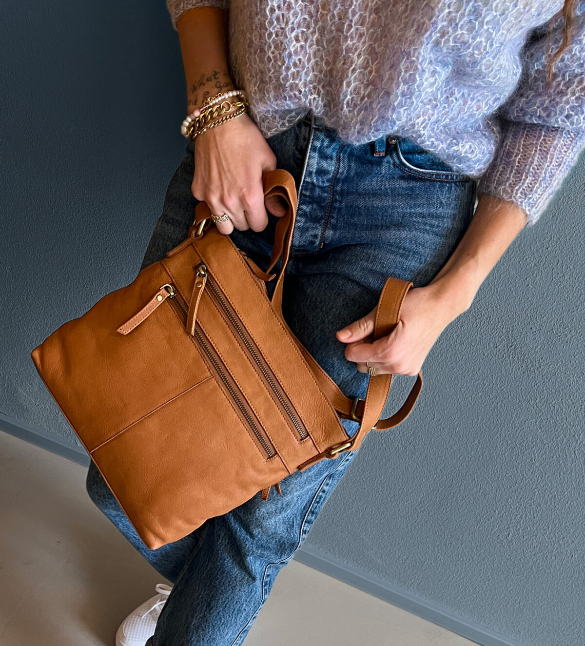 Treats nahast Crossbody Tess Common, cognac Kotid ja rahakotid - HellyK - Kvaliteetsed lasteriided, villariided, barefoot jalatsid