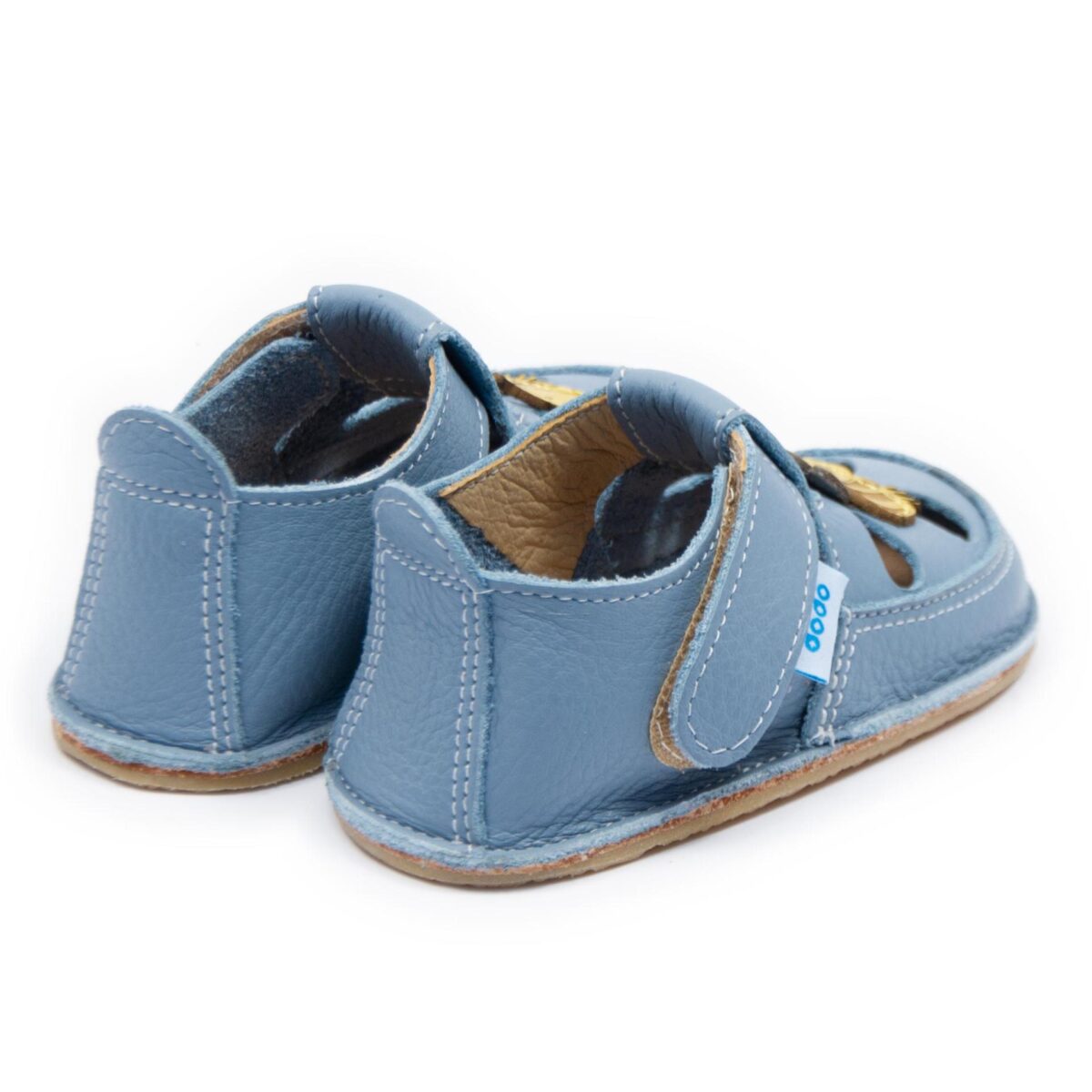 Dodo nahast barefoot sandaalid MUMM/Baby Blue Laste barefoot jalatsid - HellyK - Kvaliteetsed lasteriided, villariided, barefoot jalatsid