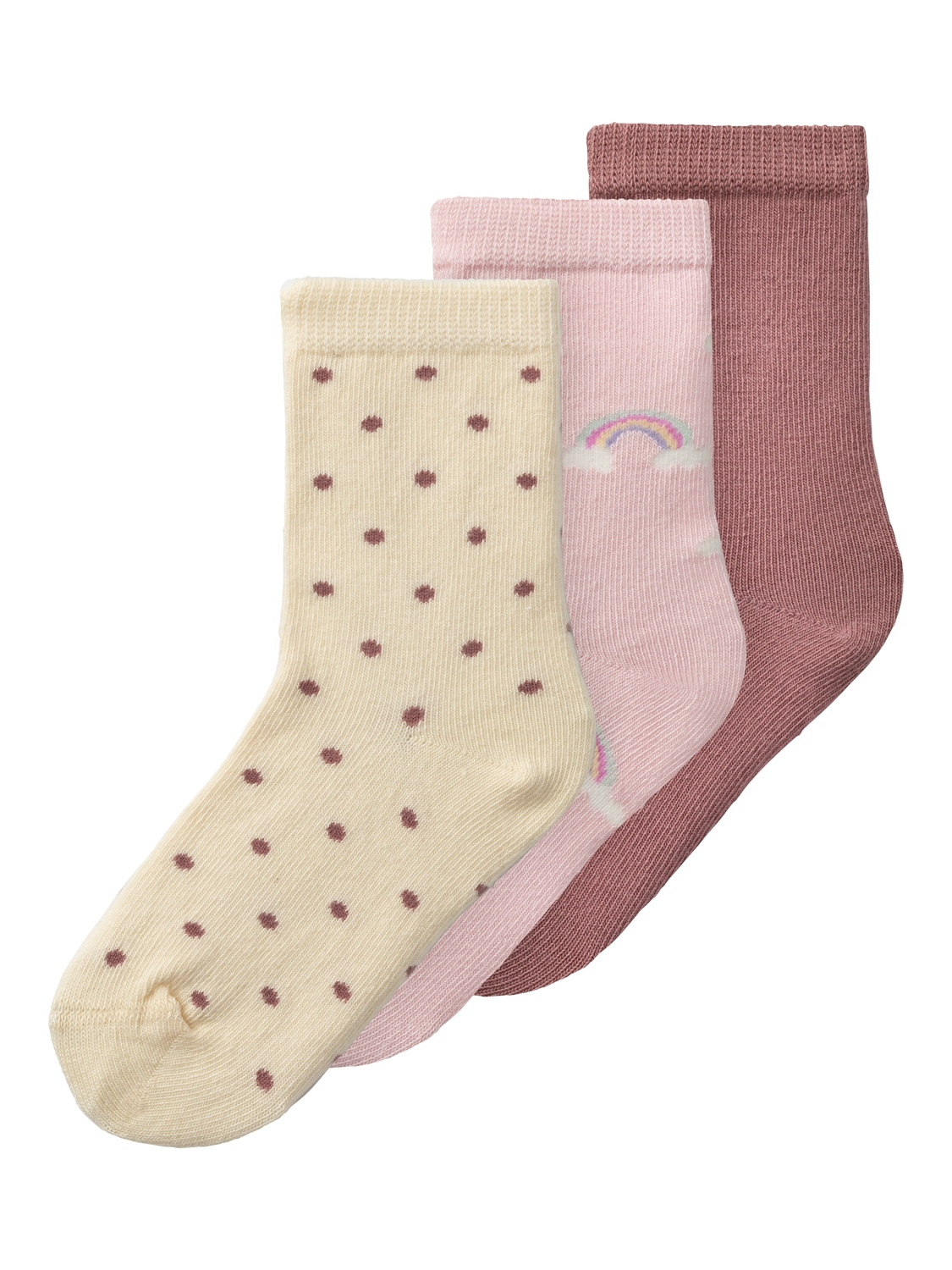 Name It HULINE sokid 3 pakk- parfait pink Lasteriided - HellyK - Kvaliteetsed lasteriided, villariided, barefoot jalatsid