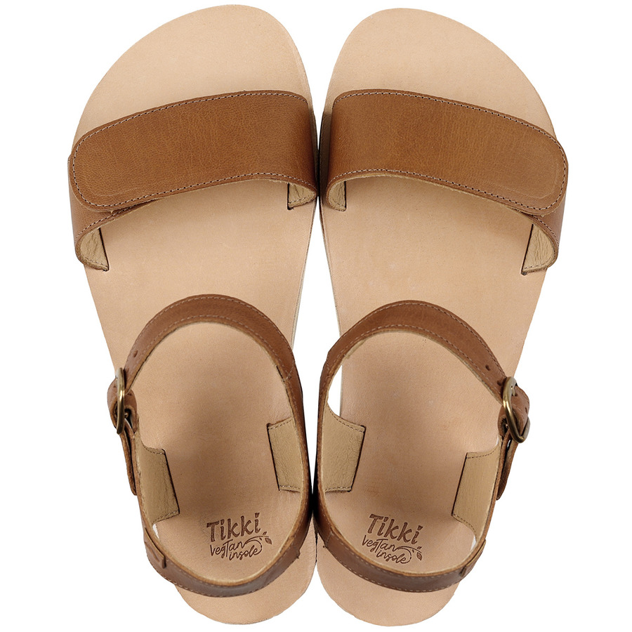 Tikki Vibe nahast sandaalid, Cream Sisejalats/suvi - HellyK - Kvaliteetsed lasteriided, villariided, barefoot jalatsid