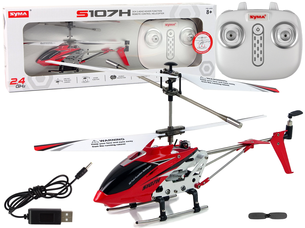 Lean Toys Kaugjuhitav helikopter 2.4G punane Erinevad mänguautod - HellyK - Kvaliteetsed lasteriided, villariided, barefoot jalatsid