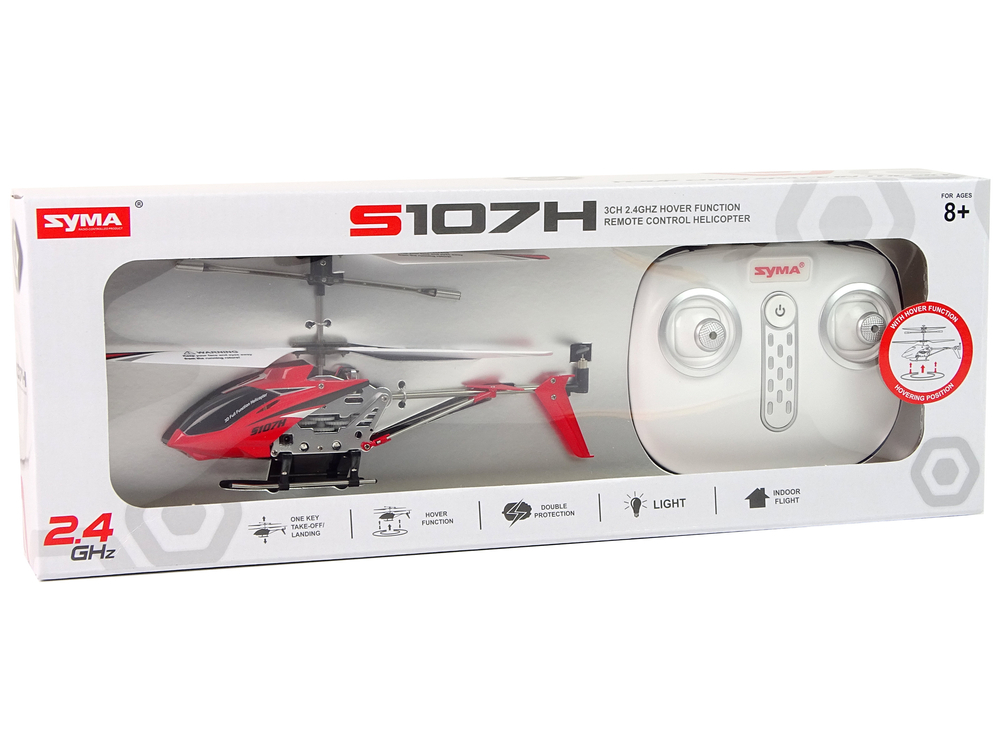 Lean Toys Kaugjuhitav helikopter 2.4G punane Erinevad mänguautod - HellyK - Kvaliteetsed lasteriided, villariided, barefoot jalatsid