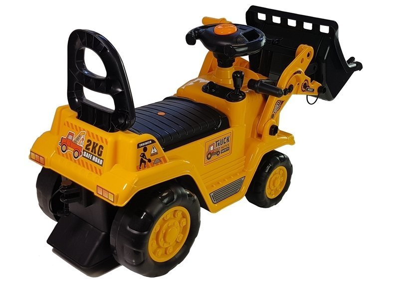 Lean Toys Pealeistutav ja lükatav buldooser Erinevad mänguautod - HellyK - Kvaliteetsed lasteriided, villariided, barefoot jalatsid