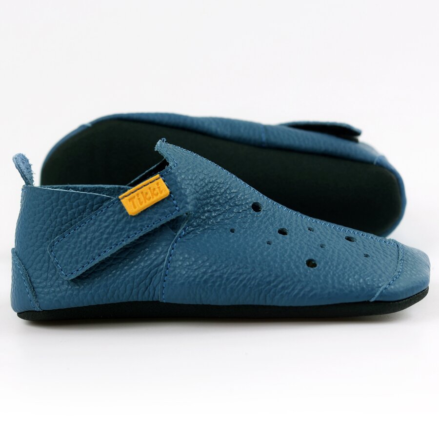 Tikki Ziggy V2 nahast sussid – Ocean Laste barefoot jalatsid - HellyK - Kvaliteetsed lasteriided, villariided, barefoot jalatsid