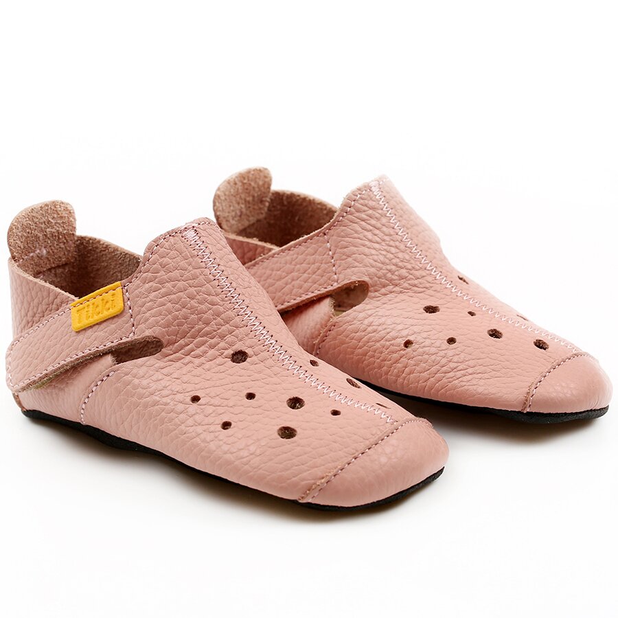Tikki Ziggy V2 nahast sussid – Rose Laste barefoot jalatsid - HellyK - Kvaliteetsed lasteriided, villariided, barefoot jalatsid