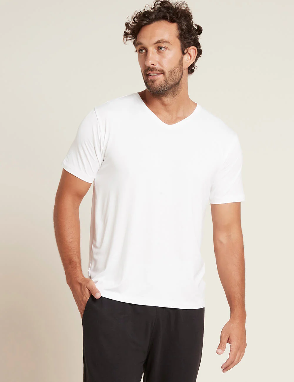 Boody V-Neck T-Shirt- White Boody - HellyK - Kvaliteetsed lasteriided, villariided, barefoot jalatsid