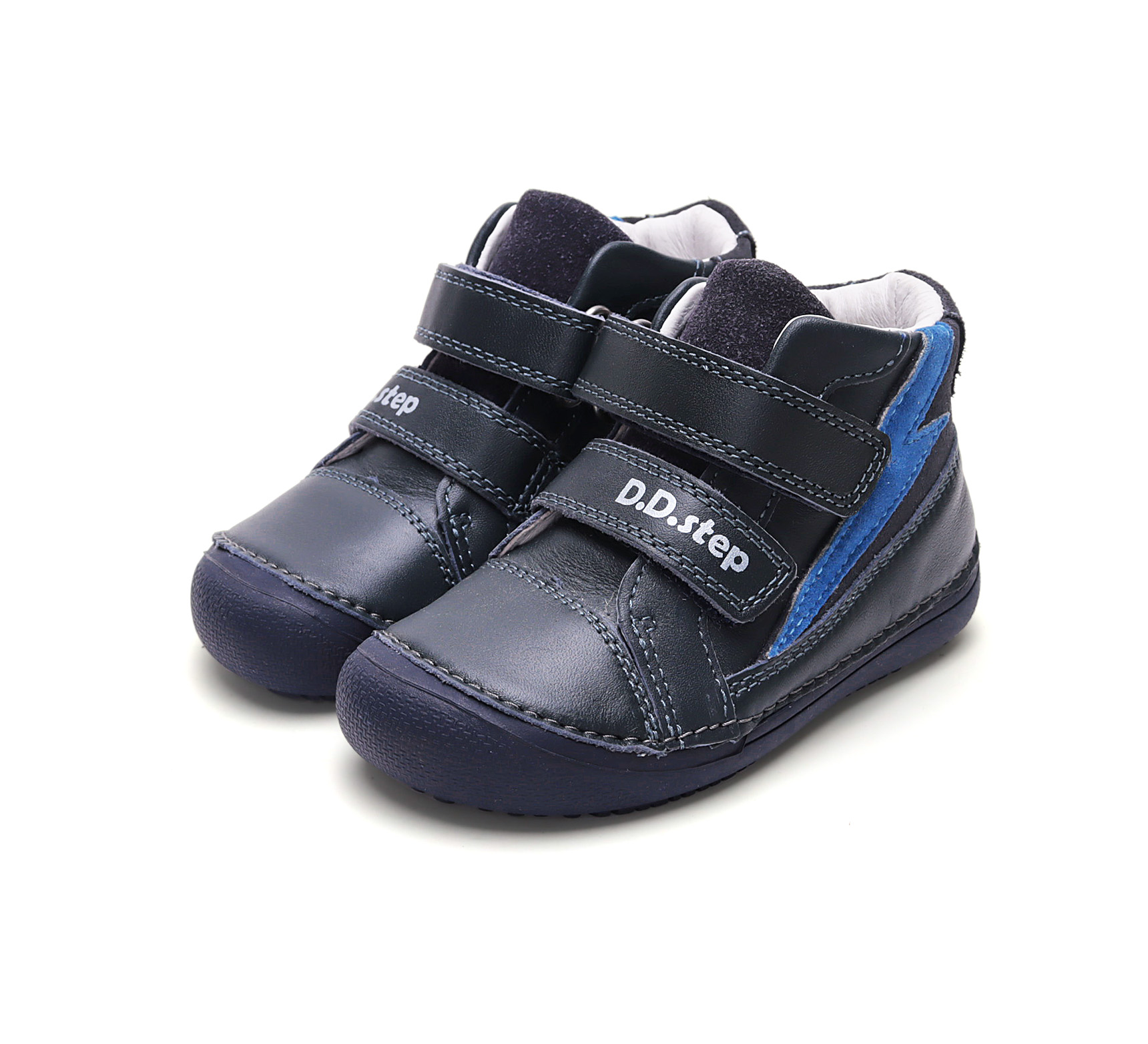 D.D.Step nahast k/s saapad Royal Blue 063′ AW24 D.D.Step - HellyK - Kvaliteetsed lasteriided, villariided, barefoot jalatsid