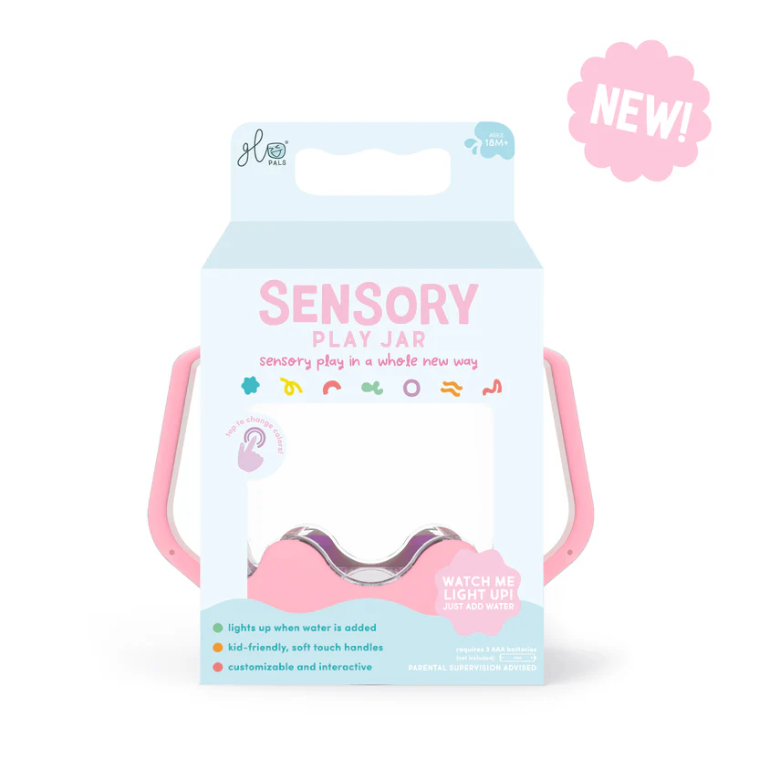 Glo Pals Sensory Jar, värviline valguspurk – Grey Glo Pals helendavad valguskuubikud - HellyK - Kvaliteetsed lasteriided, villariided, barefoot jalatsid