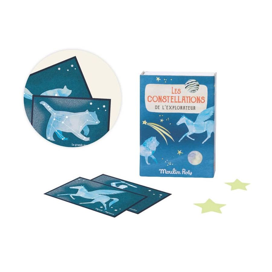 Moulin Roty pimedas helendavad Tähtkujud  Le Jardin du Moulin Mänguasjad - HellyK - Kvaliteetsed lasteriided, villariided, barefoot jalatsid