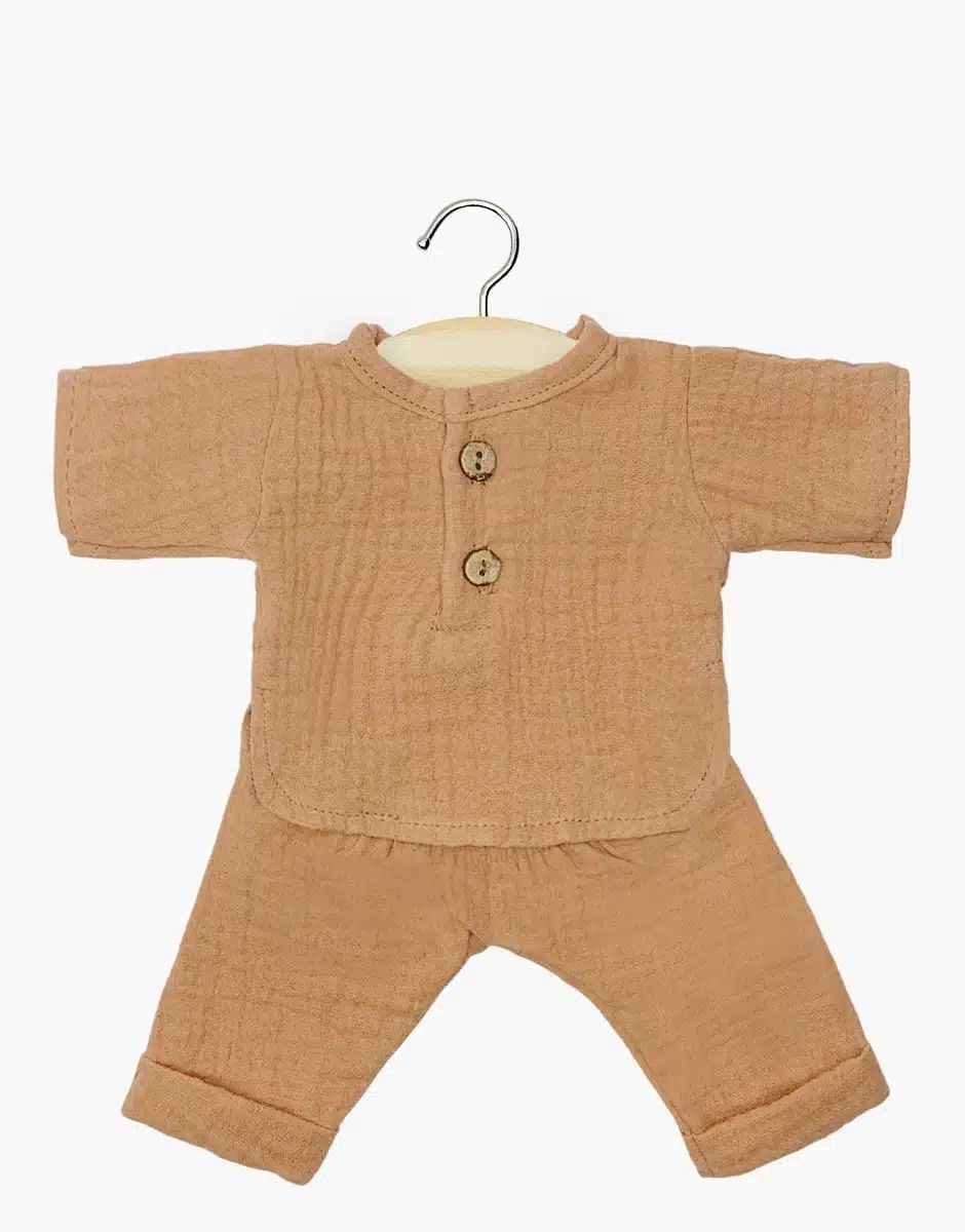 Minikane® Gordis Andrea musliinkangast komplekt, Camel Mänguasjad - HellyK - Kvaliteetsed lasteriided, villariided, barefoot jalatsid