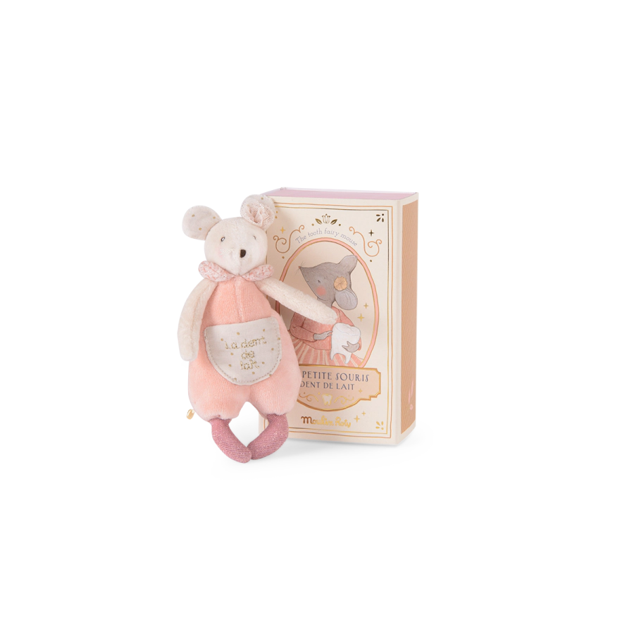 Moulin Roty hambahaldjas Hiir Les Moustaches Mänguasjad - HellyK - Kvaliteetsed lasteriided, villariided, barefoot jalatsid