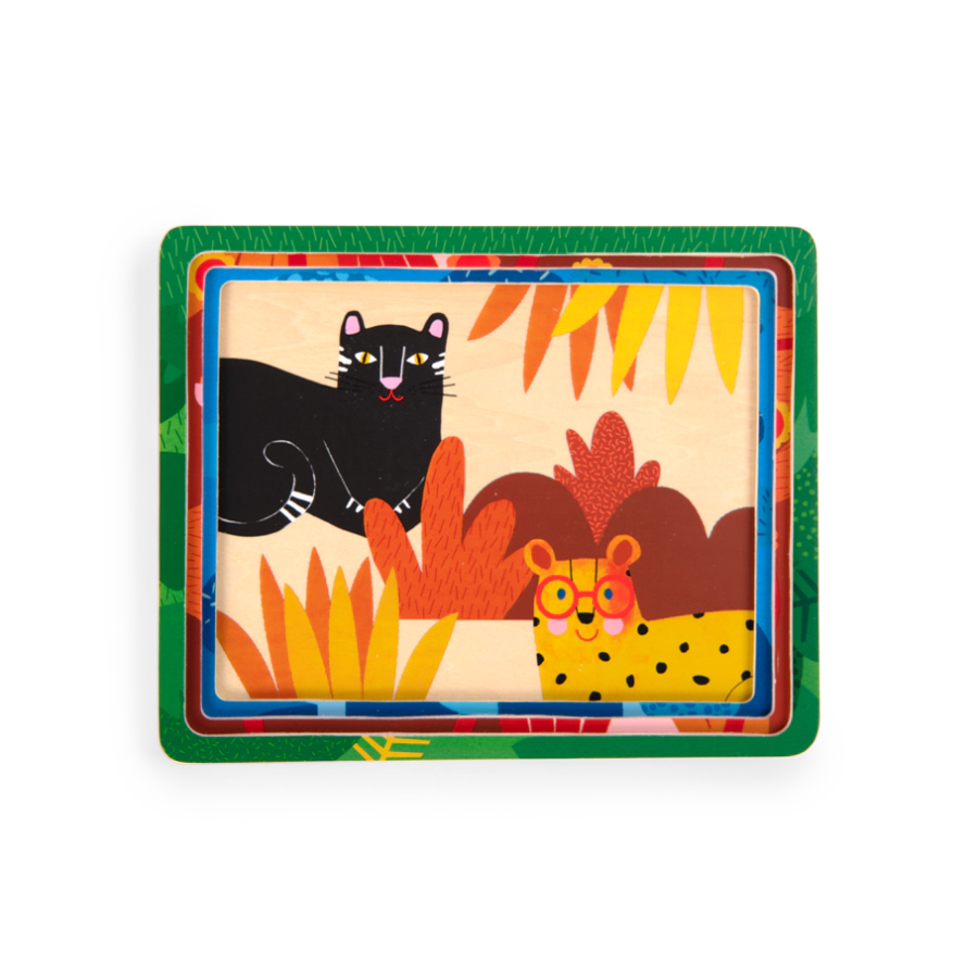 Moulin Roty 3-astmeline puidust pusle Les Toupitis Mänguasjad - HellyK - Kvaliteetsed lasteriided, villariided, barefoot jalatsid