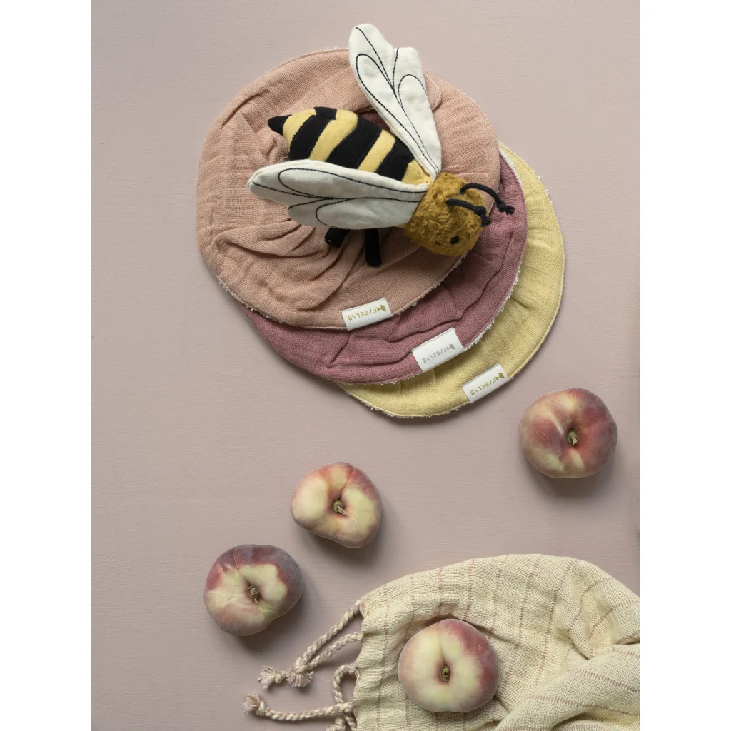 Fabelab Ruffle sall/ilapõll, 3 pakk- Dusty Rose Mix Ilapõlled beebidele - HellyK - Kvaliteetsed lasteriided, villariided, barefoot jalatsid