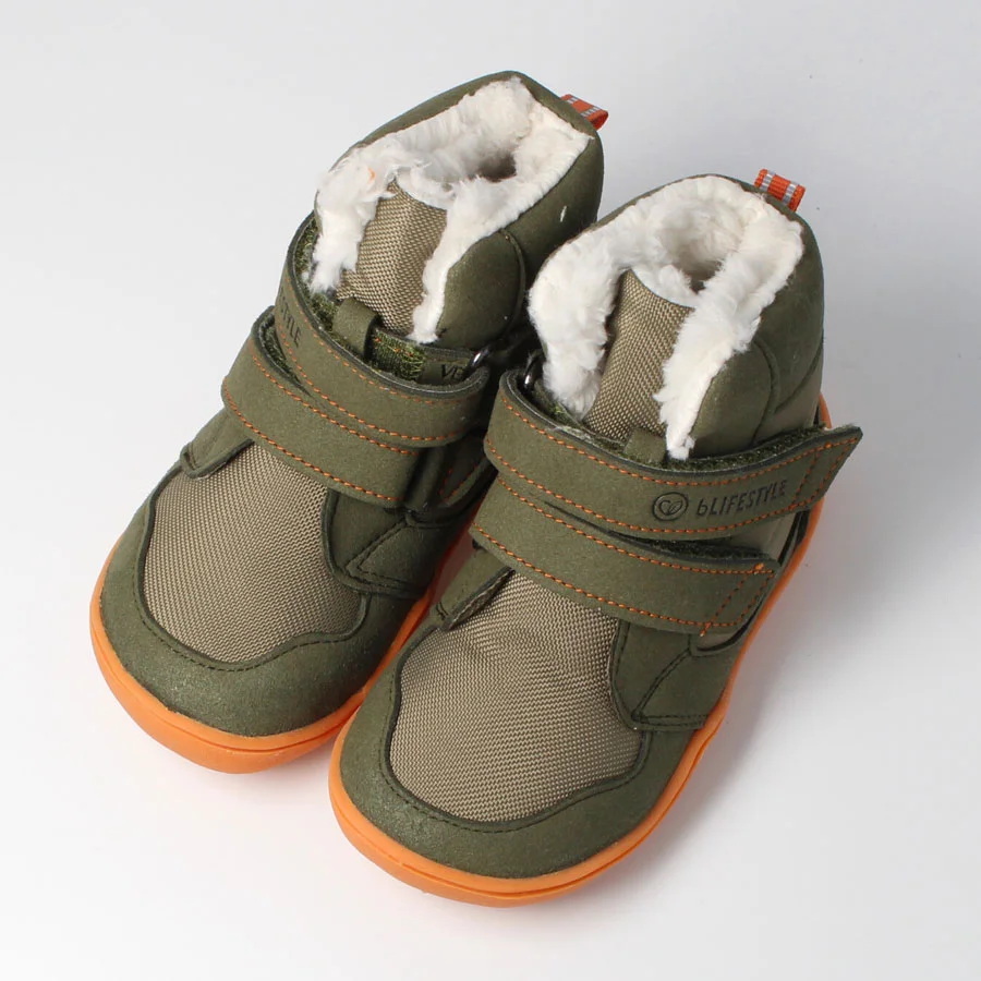 bLIFESTYLE Talvesaapad KOALA TEX – Olive Laste barefoot jalatsid - HellyK - Kvaliteetsed lasteriided, villariided, barefoot jalatsid