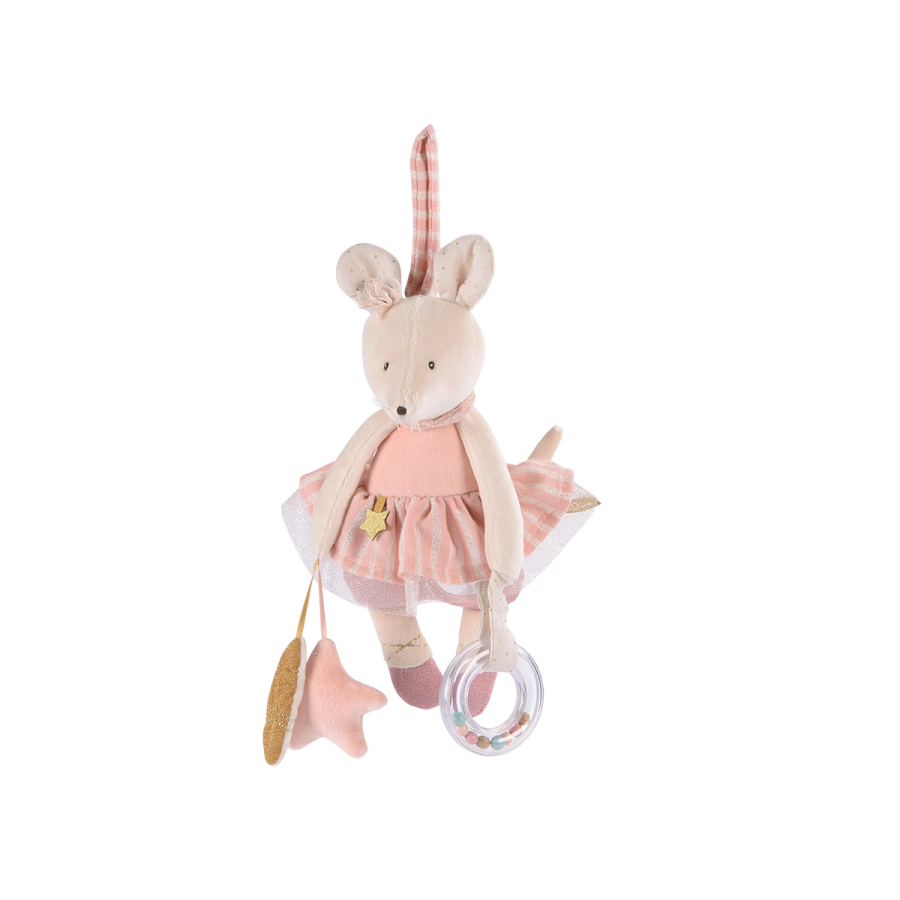 Moulin Roty rippuv aktiivsusmänguasi, Hiir Beebimänguasjad - HellyK - Kvaliteetsed lasteriided, villariided, barefoot jalatsid